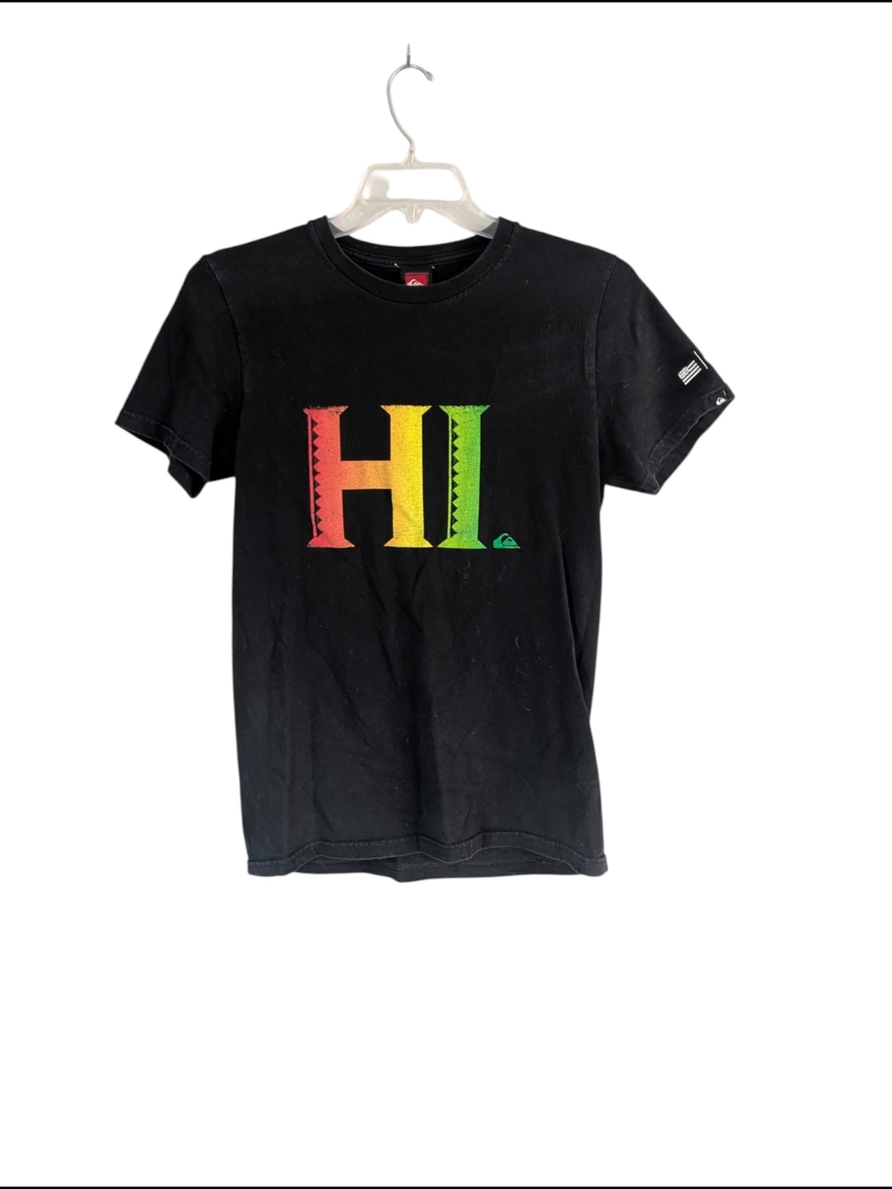 Quiksilver Black 'HI' Graphic Tee Sz.S